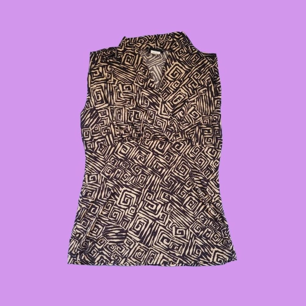 Vintage 90s/y2k Brown Multi blouse